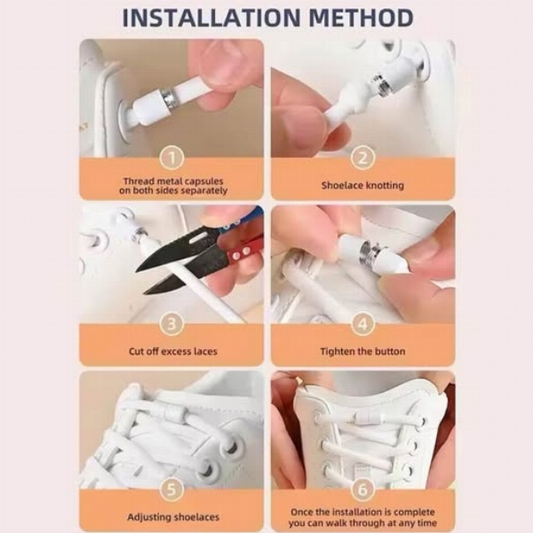 Shoelaces - Metal lock | No tie