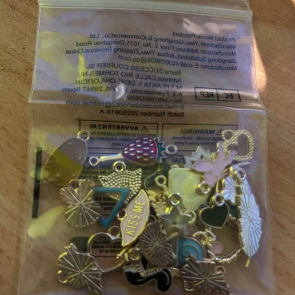 30pcs Gold-Plated and Color - Mixed Pendant